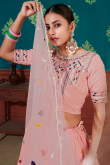 Lemonade Pink Cotton A Line Lehenga