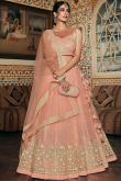 Lemonade Pink Net Floor Length Lehenga