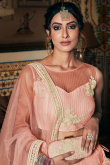 Lemonade Pink Net Floor Length Lehenga