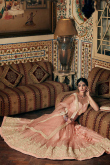 Lemonade Pink Net Floor Length Lehenga