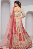 Light Beige A Line Lehenga in Silk Light Beige for Sangeet