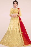 Light Beige Lehenga Choli With Thread Work