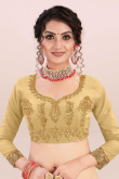 Light Beige Lehenga Choli With Thread Work