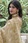 Light Beige Viscose Silk Embroidered Light Weight Saree