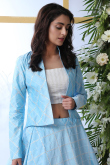 Light Blue Art Silk Embroidered Lehenga