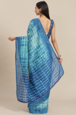 Saree for Party Wear in Linen Light Blue with Printed
