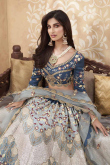 Light Blue Silk Embroidered Bridesmaid Lehenga