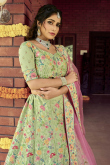 Light Green Bangalori Silk Designer Wedding Lehenga