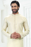 Light Green Linen Cotton Men's Kurta