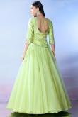 Light Green Organza Lehenga with Resham Embroidered for Mehendi