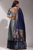 Light Grey Silk Weaved A Line Lehenga 