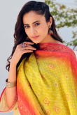 Light Peach Silk Embroidered Straight Cut Suit
