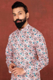Men Kurta Pajama for Sangeet in Dupion Silk Turmeric Yellow