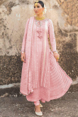 Light Pink Georgette Embroidered Churidar Suit for Wedding & Party