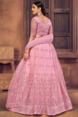 Light Pink Net Embroidered Lehenga for Wedding & Party