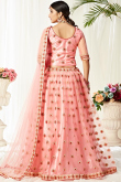 Light Pink Net Lehenga With Net Choli