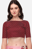 Light Pink Silk Digital print A-Line Style Lehenga