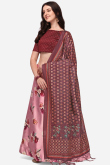 Light Pink Silk Digital print A-Line Style Lehenga