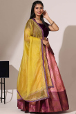 Light Pink Silk Embroidered A Line Lehenga 