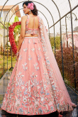 Light Pink Silk Lehenga with Sequins, Zari, and Stone Work