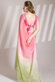 Light Pink Tissue Printed Shimmer Saree 