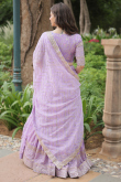 Light Purple A Line Silk Lehenga for Wedding 