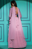 Light Purple Georgette Lehenga With Sequins Work For Diwali
