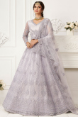 Light Purple Net Floor Length Lehenga with Stone embroidery