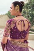 Light Purple Silk Blend Embroidered Lehenga For Wedding