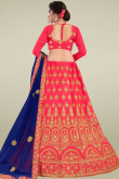 Light Red Satin Floor Length Lehenga Choli