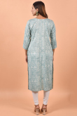 Light Teal Blue Cotton Kurti