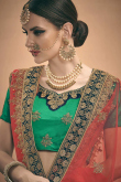 Jade Green Silk Lehenga with Silk Choli