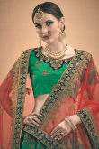 Jade Green Silk Lehenga with Silk Choli