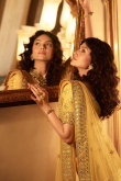 Light Yellow Organza Embroidered Lehenga
