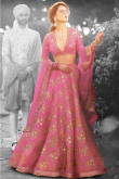 Pink Silk Lehenga with Silk Choli