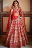 Red Silk Bridal Lehenga with Silk Choli