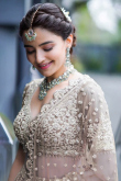 Mauve Taupe Net A Line Lehenga for Wedding & Party