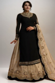 Plus Size Black With Oat Beige Lehenga Choli for Wedding & Party