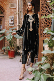 Black Velvet Assymetrical Trouser Suit