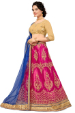Magenta Pink A Line Net Lehenga for Sangeet