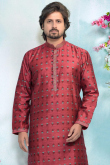 Maroon Wedding Special Kurta With Churidar