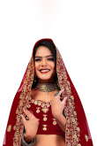 Lehenga for Wedding Wear in Velvet Maroon with Dori embroidery