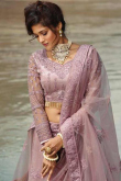 Mauve Color Net Lehenga with Net Choli