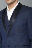 Navy Blue Plain Poly Cotton Men's Coat Pant
