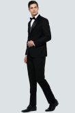 Black Plain Men's Poly Cotton Coat Pant