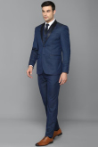 Navy Blue Plain Poly Cotton Men's Coat Pant