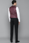 Black Plain Suede Men's Coat Pant