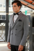 Plain Grey Tweed Men's Coat Pant