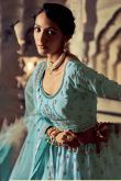 Mint Blue Georgette Lehenga Set with Multi-Work Dupatta