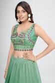 Mint Green Chiffon Lehenga